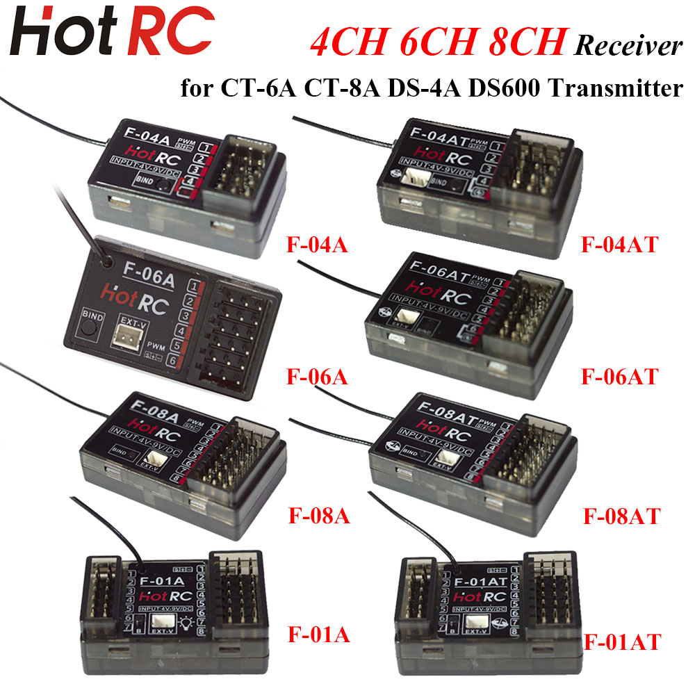 Rc Boat - Receptor Giroscópico HOTRC 2.4Ghz 4/6/8 Canales