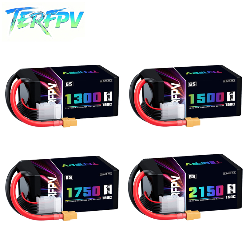 Drone Lipo Battery - Batería Lipo TERFPV 6S 22.2V 1300/1500/1750/2150mAh