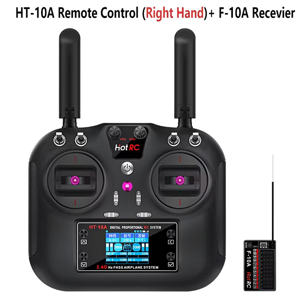 Drone Rc Receiver And Transmitter - Transmisor Hotrc HT-10A 2.4G 10CH y