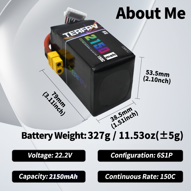 Batería Lipo TERFPV 6S 22.2V 1 - Drone Lipo Battery reseña y precio