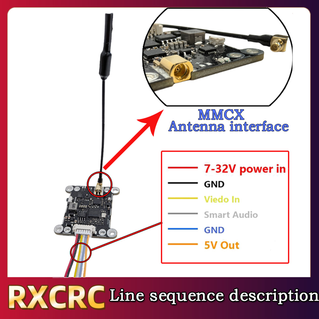 Módulo RXCRC 5.8G 48CH 1.6W VT - Drone Rc Receiver And Transmitter reseña y precio